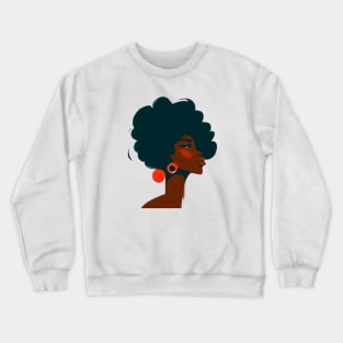 Afro Woman 70s retro design Crewneck Sweatshirt